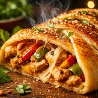 Chicken Fajita Crescent Braid