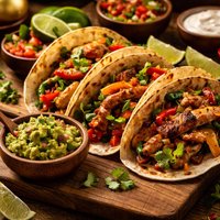 Chicken Fajitas with Guacamole