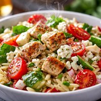 Chicken Feta and Orzo Salad