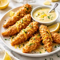 Chicken Fingers with Lemon Sauce