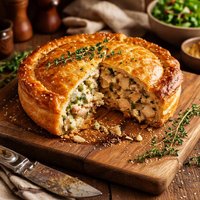 Chicken Friand Tourte Au Poulet Et Champignons