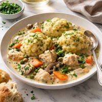 Chicken Fricassee and Dumplings Lighter Version