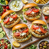 Chicken Gyro Burgers