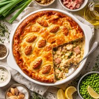 Chicken Ham and Leek Pie