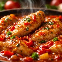 Chicken in a Red Sweet Pepper Sauce