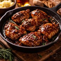 Chicken in Molasses Brandy Sauce