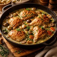 Chicken in Riesling Coq Au Vin Blanc