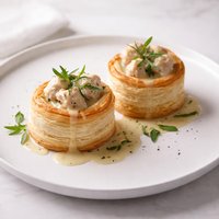 Chicken in Tarragon and Wine Sauce Vol Au Vents