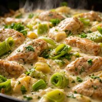 Chicken Leeks with Creme Fraiche