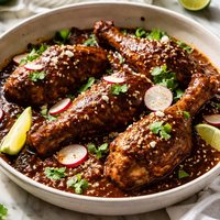 Chicken Legs with Easy Mole Sauce
