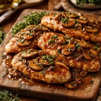 Chicken Marsala with Thyme and Deliciousness