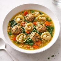 Chicken Meatball and Tortellini Soup Tyler Florence