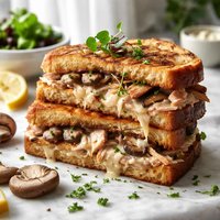 Chicken Mushroom and Gruyere Grilled Sandwiches