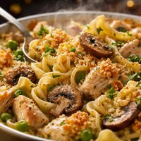 Chicken Mushroom and Noodle Casserole