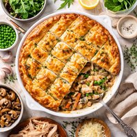 Chicken Mushroom Puff Pie