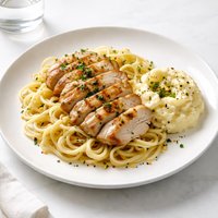 Chicken Noodles and Mashed Potatoes