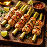 Chicken on Lemongrass Skewers
