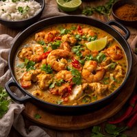 Chicken or Prawn Javanese Beer Curry