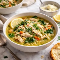 Chicken Orzo Soup for 1 or 2