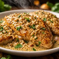 Chicken Paillardes with Mustard Shallot Sauce