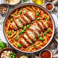 Chicken Parmesan Penne Pasta Toss