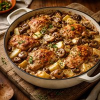 Chicken Parsnip and Mushroom Casserole