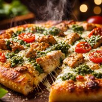 Chicken Pesto Pan Pizza