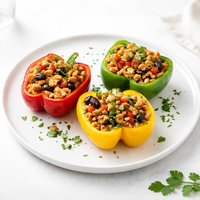 Chicken Picadillo Stuffed Bell Peppers