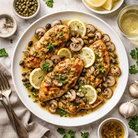 Chicken Piccata with Mushrooms