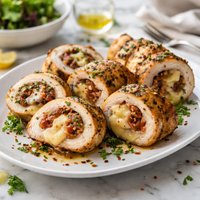 Chicken Provolone and Swiss Roulades