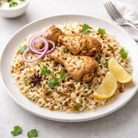 Chicken Pulao with Lemon and Onion