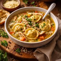 Chicken Raviolini Soup