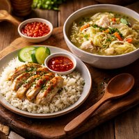 Chicken Rice and Cabbage Soup