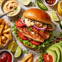 Chicken Sandwich with Chipotle Garlic Mayo