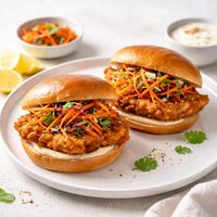 Chicken Sandwiches with Carrot Ginger Slaw