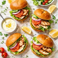 Chicken Sandwiches with Lemon Mayonnaise