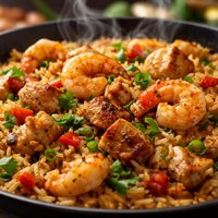 Chicken Shrimp and Rice
