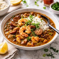 Chicken Shrimp and Sausage Gumbo