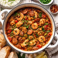 Chicken Shrimp and Sausage Stew