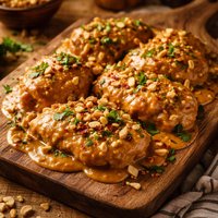 Chicken Smothered in Peanut Sauce