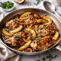 Chicken Smothered with Apples Onions