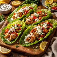 Chicken Souvlaki Lettuce Wraps