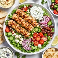 Chicken Souvlaki Salad
