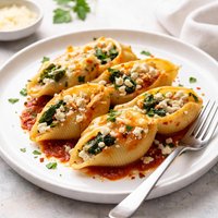 Chicken Spinach and Feta Stuffed Shells