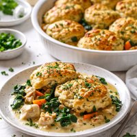 Chicken Spinach Cobbler