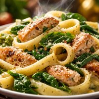 Chicken Spinach Fettuccini