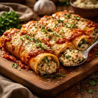 Chicken Spinach Manicotti