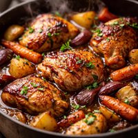 Chicken Stew with Roasted Balsamic Vegetables