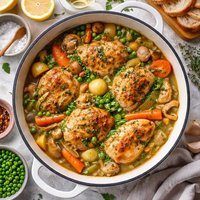 Chicken Stew with White Wine