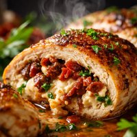 Chicken Stuffed W Sun Dried Tomatoes Goat Cheese